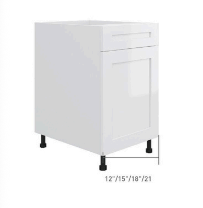 Bas 1 Tiroir et 1 Porte 12" à 21"