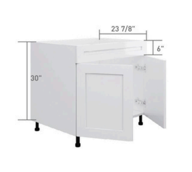 Bas 1 Tiroir et 2 Portes 24" à 42"