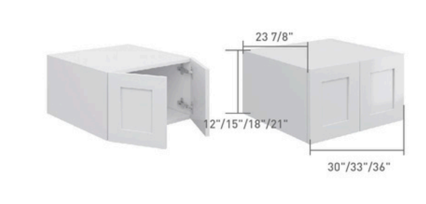 Haut Frigo, Hauteur 15 pouces 30" à 36"