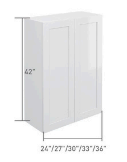 Mural 2 Portes, Hauteur 42 pouces 24" à 36"